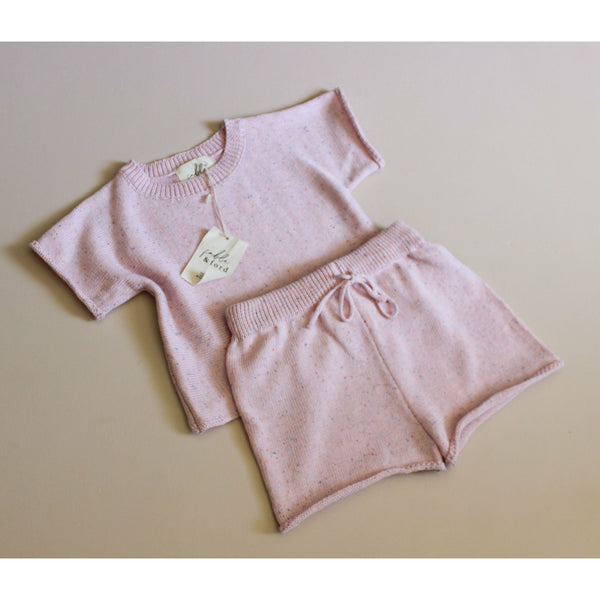 Summer Knitwear Set | Light Pink Sprinkles